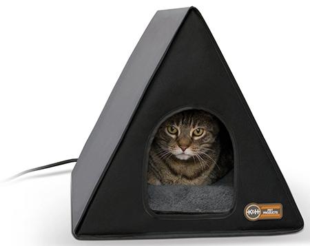 K&H гэрийн тэжээмэл бүтээгдэхүүний халаалттай A-frame муурны байшин