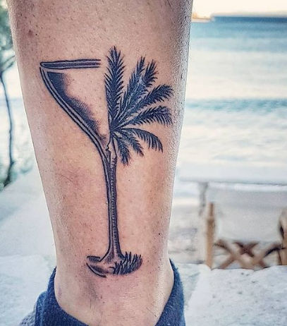 Glass Palm Tree Tattoos