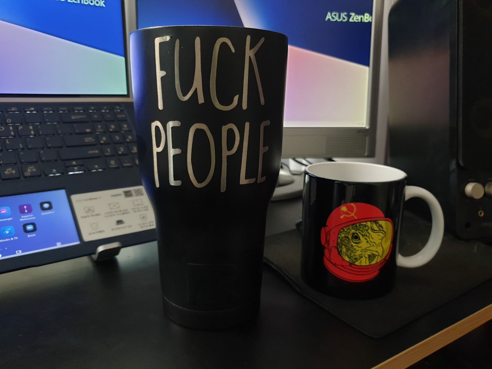 massive RTIC coffee mug with motivational message