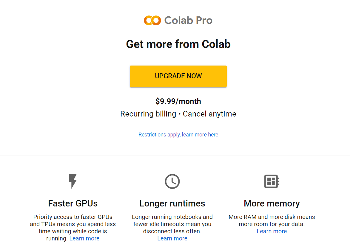 Google Colab Pro available countries