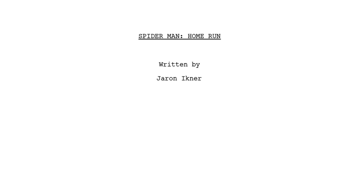 Spider Man Home Run Pdf Google Drive