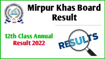 Mirpurkhas Board 2nd Year Annual Exam Result 2022