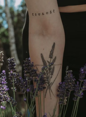 Purple Field Lavender Tattoo Designs
