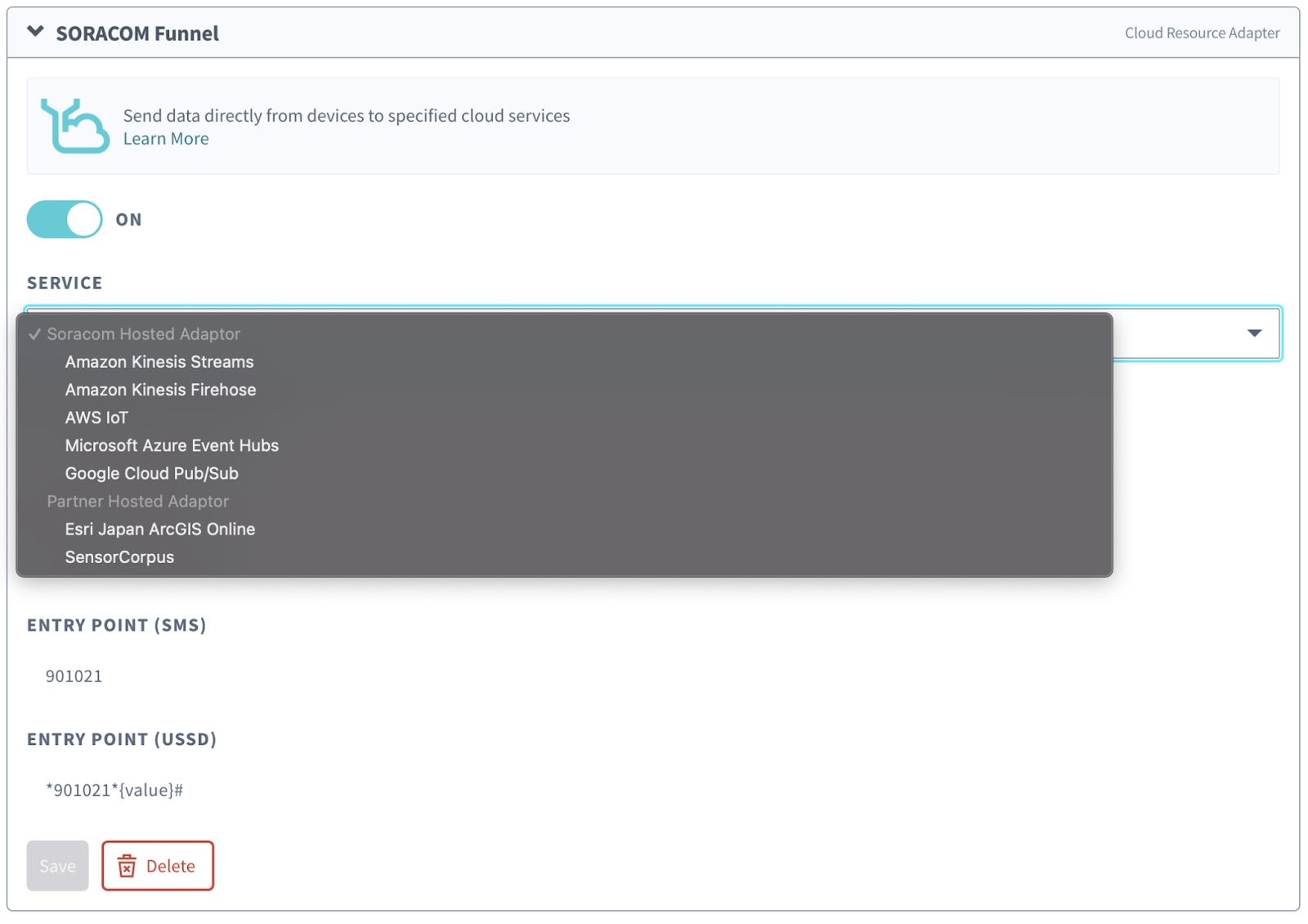 Soracom Funnel, managing microcontrollers
