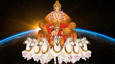 Surya dev with 7 horses