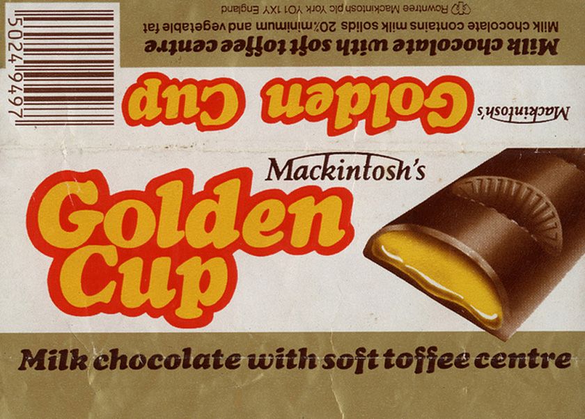 Golden Cup.This was a chocolate bar made by Mackintosh's. It was around in  Britain during the 70's/80's. It cons… | Childhood memories 70s, Old sweets,  Retro sweets