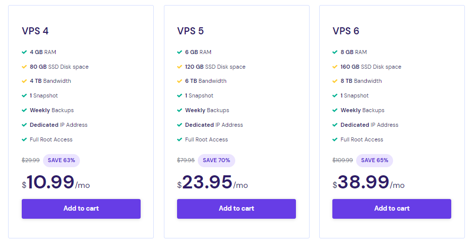 Hostinger plans and pricing