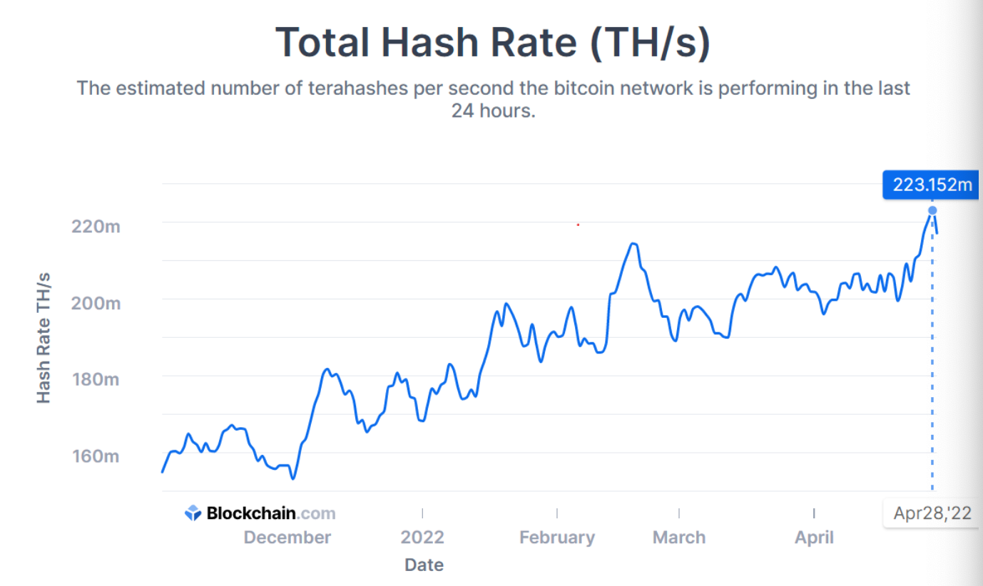 ค่าแรงขุด BTC จาก Blockchain.com