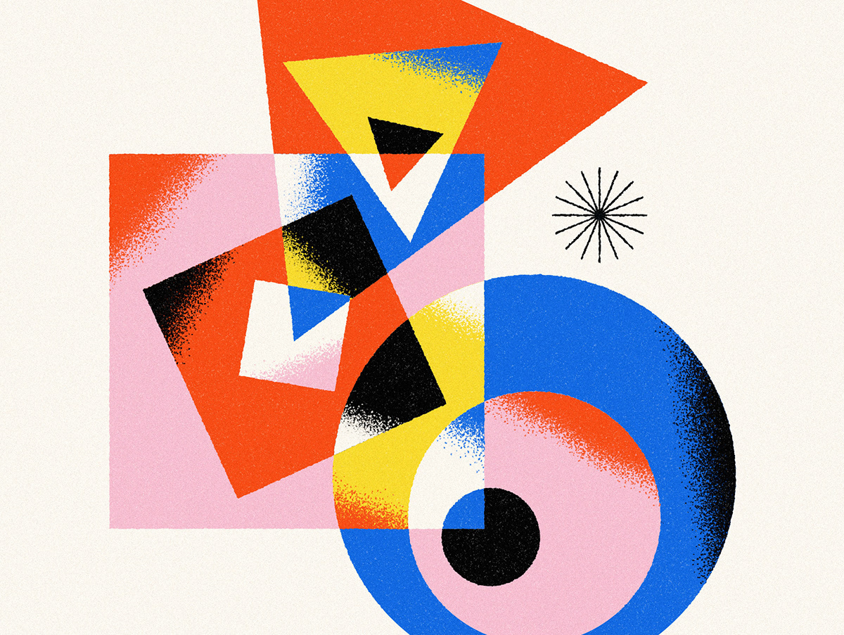 abstract bauhaus Brand Design flat illustration geometric geometry gradient pattern shapes texture