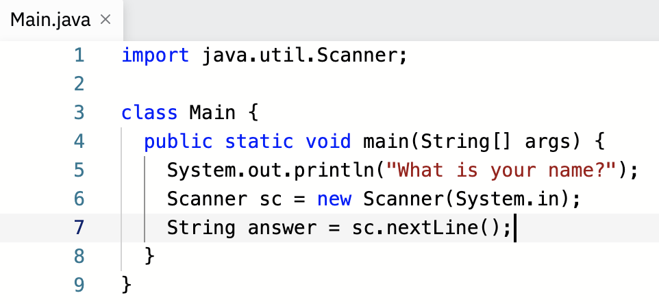 Make a string variable in Java