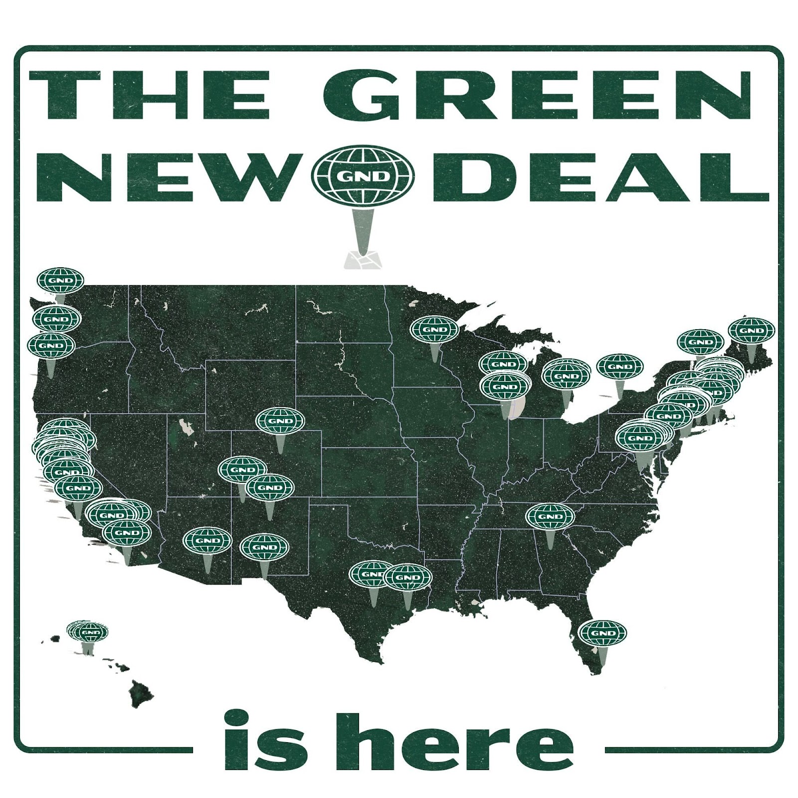 Graphic showing Green New Deal Community Projects