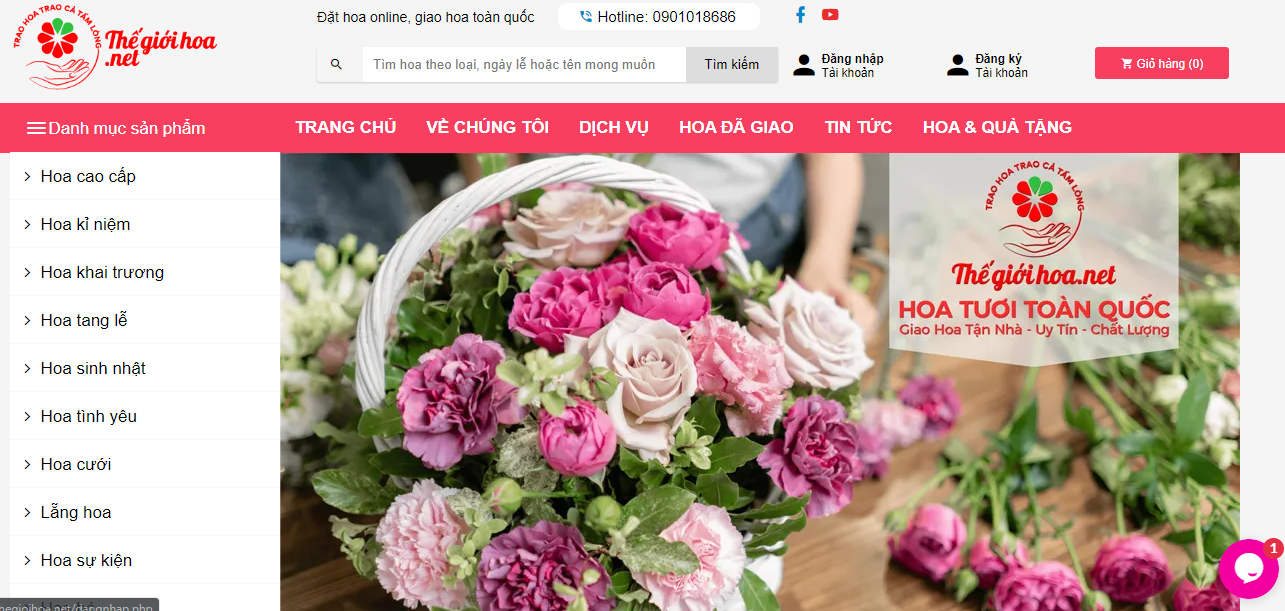 Cửa hàng trực tuyến của Thế giới hoa