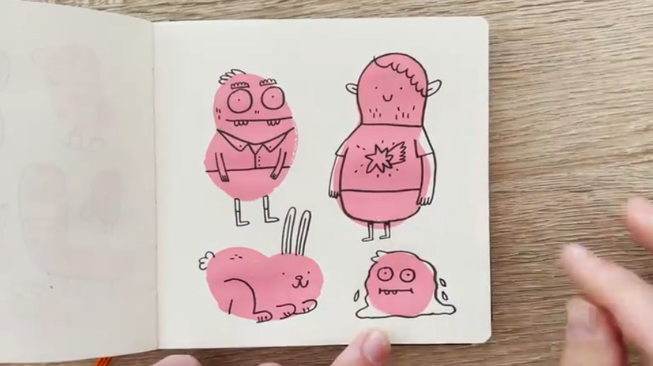 pink blob people
