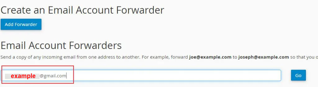 Create an Email Account Forwarders 