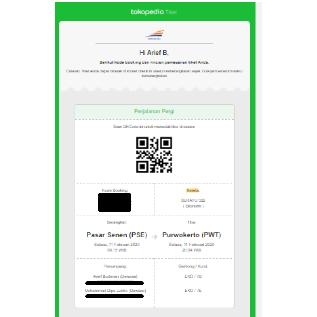 Contoh Invoice Email Travel