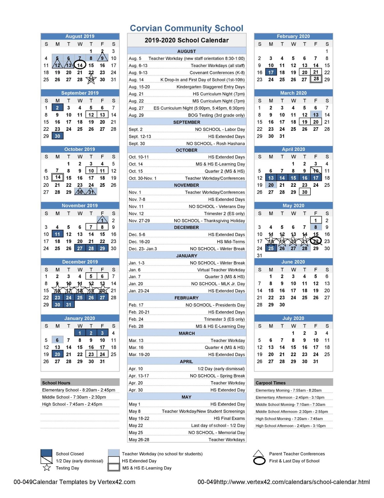 uncc calendar 2019 2021 School Calendar uncc calendar 2019 2021