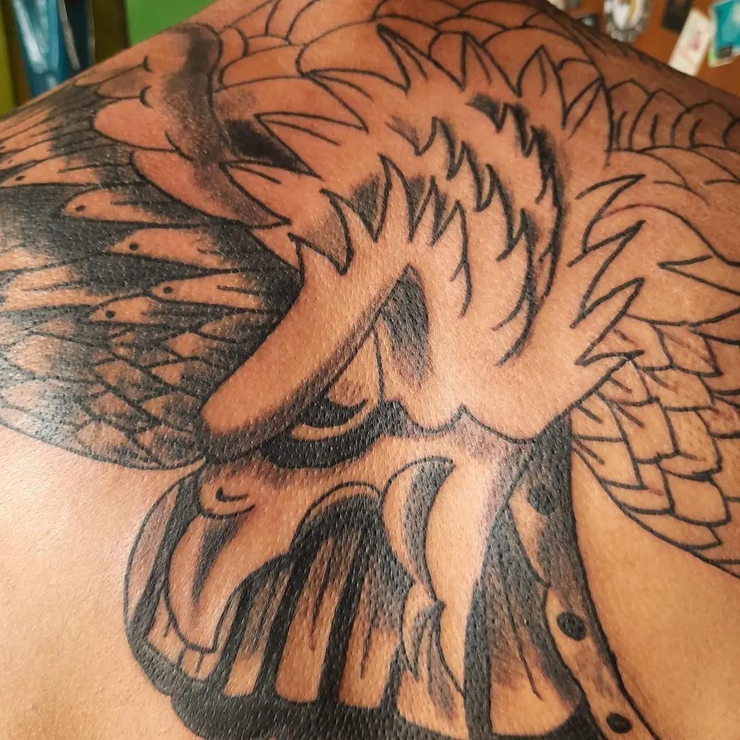 American Angry Eagle Tattoo