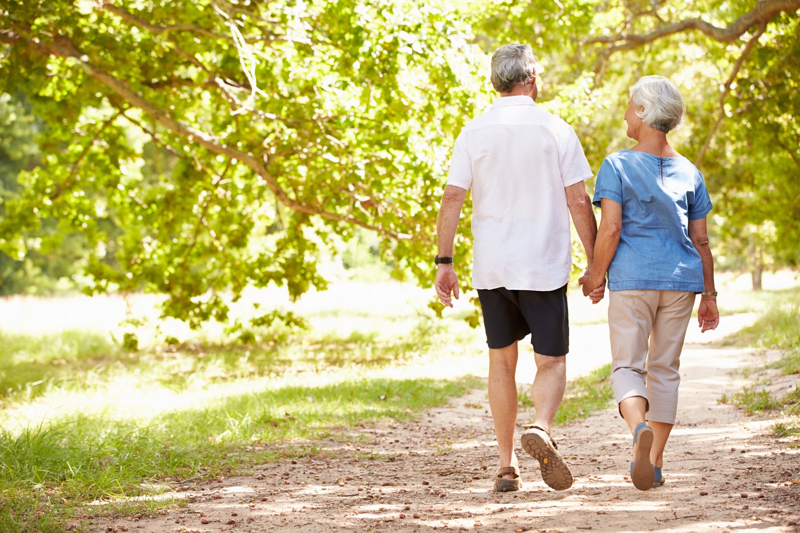 how to invest in dividend stocks: old man and woman holding hands while walking