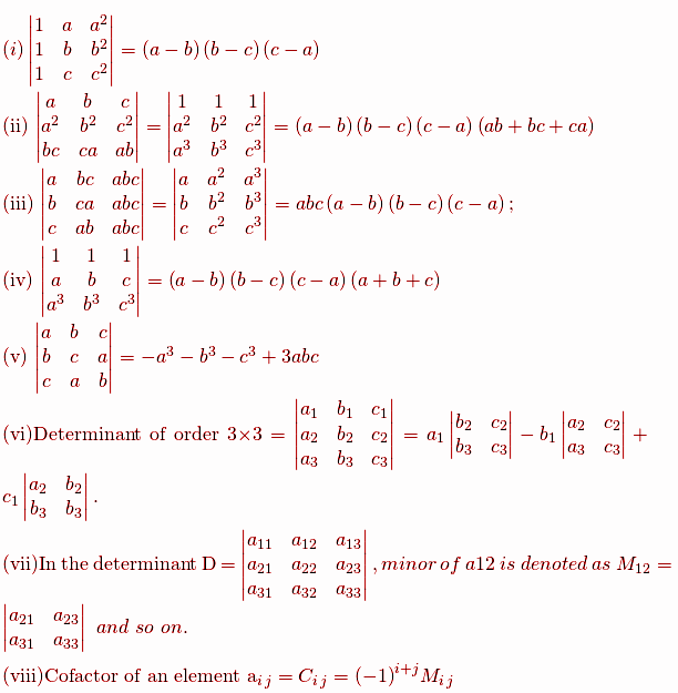 standard determinants