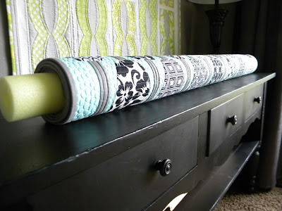 Pool Noodle Roll up how to store quilts 