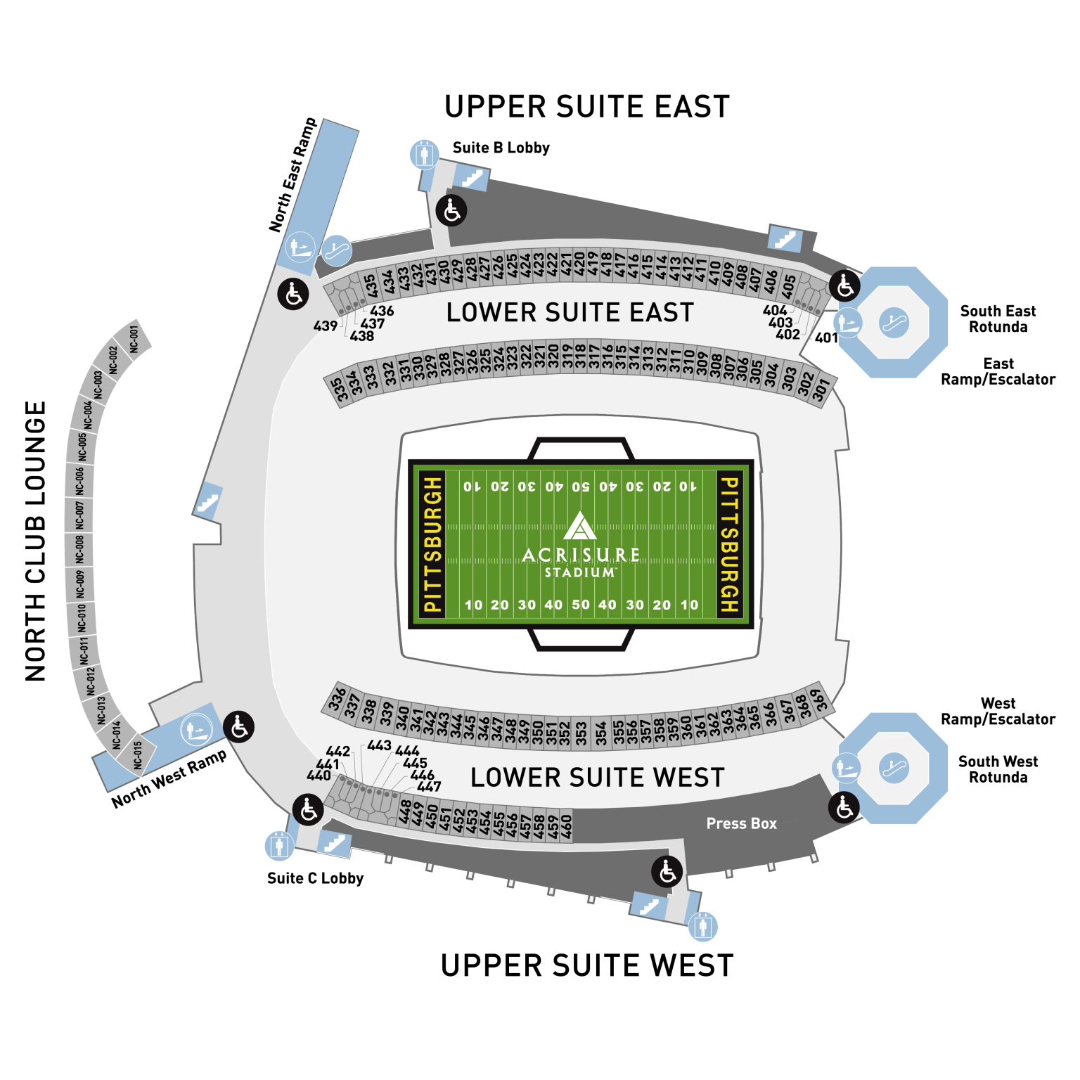 heinz field seating chart- suite level
