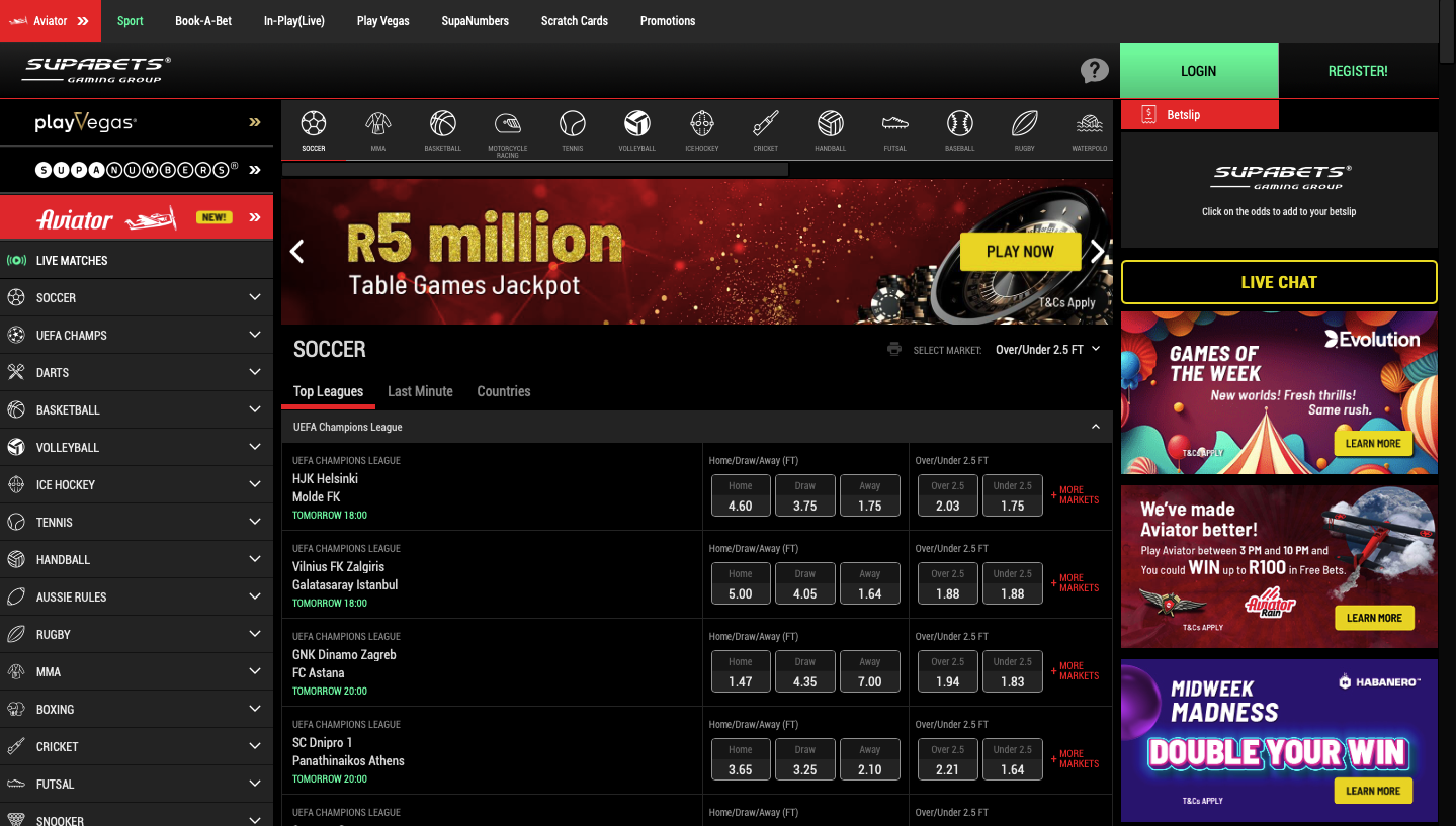 Supabets sign up bonus official site