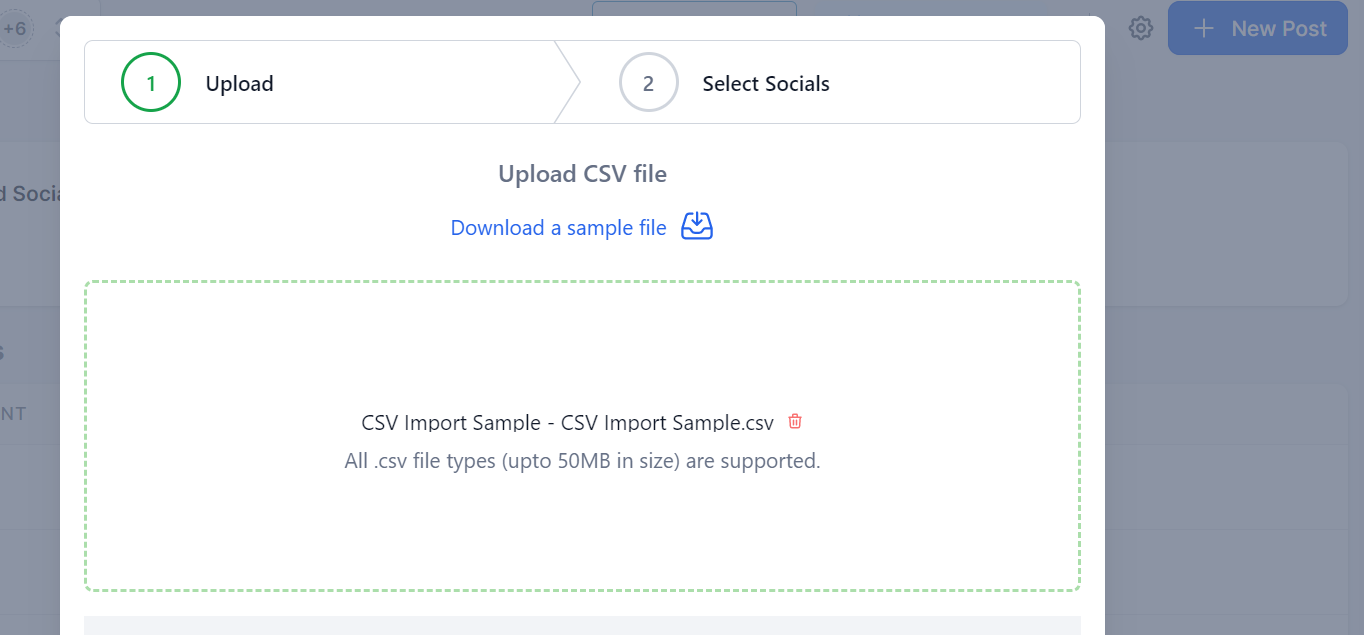 Add CSV file
