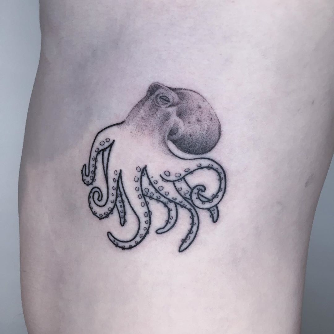 ลายสักปลาหมึก เล็กๆ4