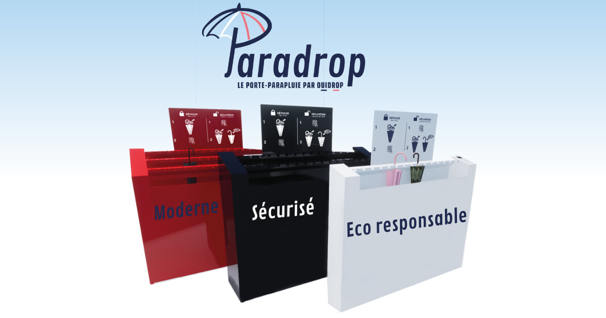 Le Paradrop : un système moderne, sécurisé et éco responsable idéal pour le stockage des parapluies dans les lieux publics