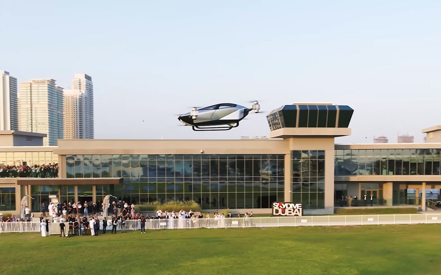 flying car took first flight at Skydive  Dubai