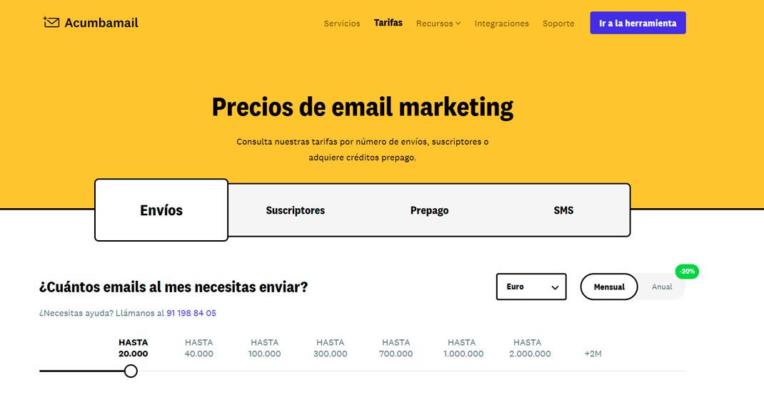 cuanto cuesta hacer email marketing con acumbamail