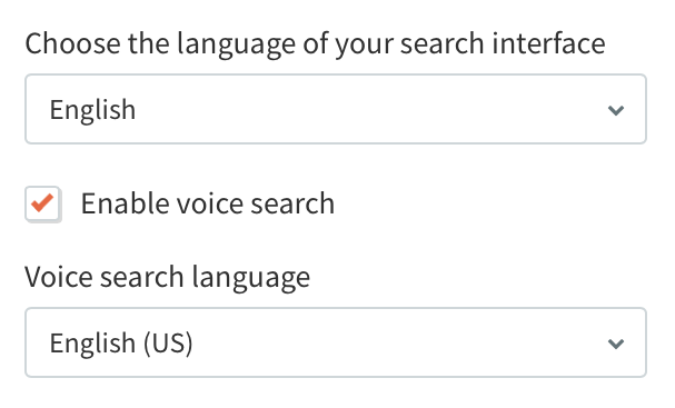 Language settings