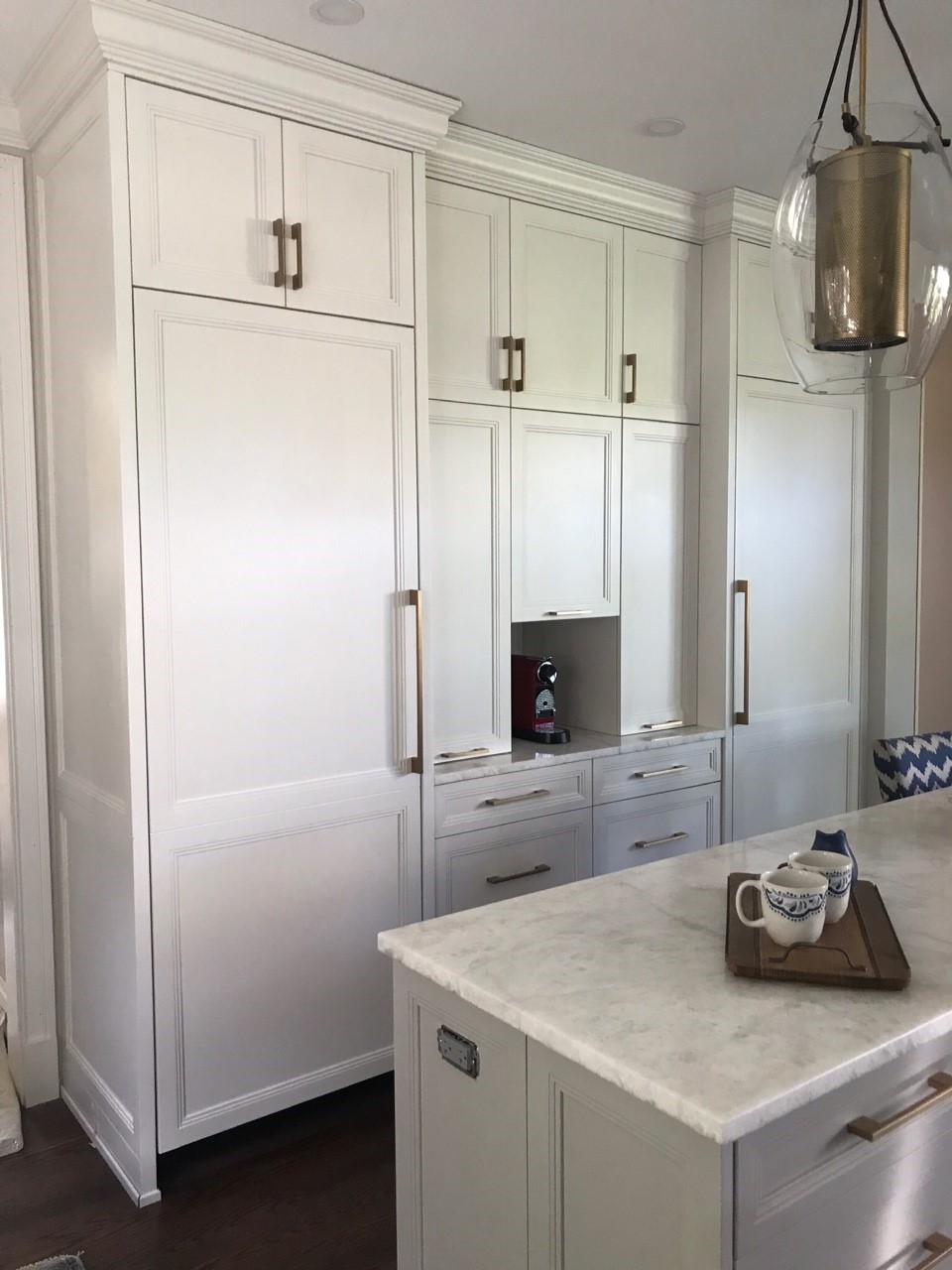 Kitchen Inspiration Photo Featuring a Miele Built-In Refrigeration System With Custom Cabinetry Fronts