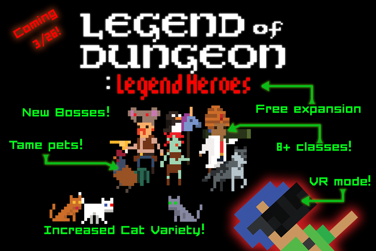 Legend of Dungeon Launching Free Expansion and Massive Update!