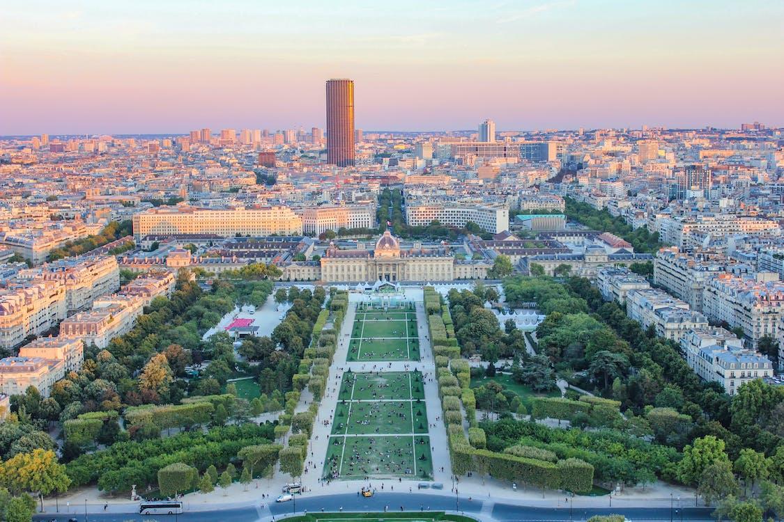 Free Aerial View of Paris  Stock Photo