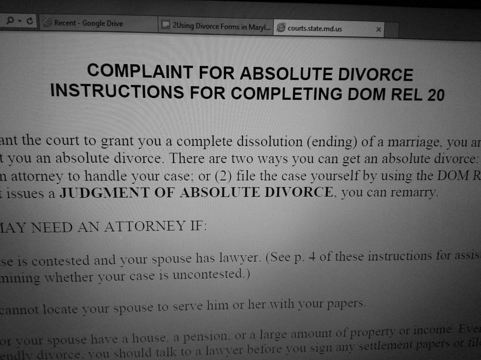 How should you fill out divorce paperwork?