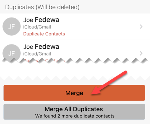 Select "Merge."