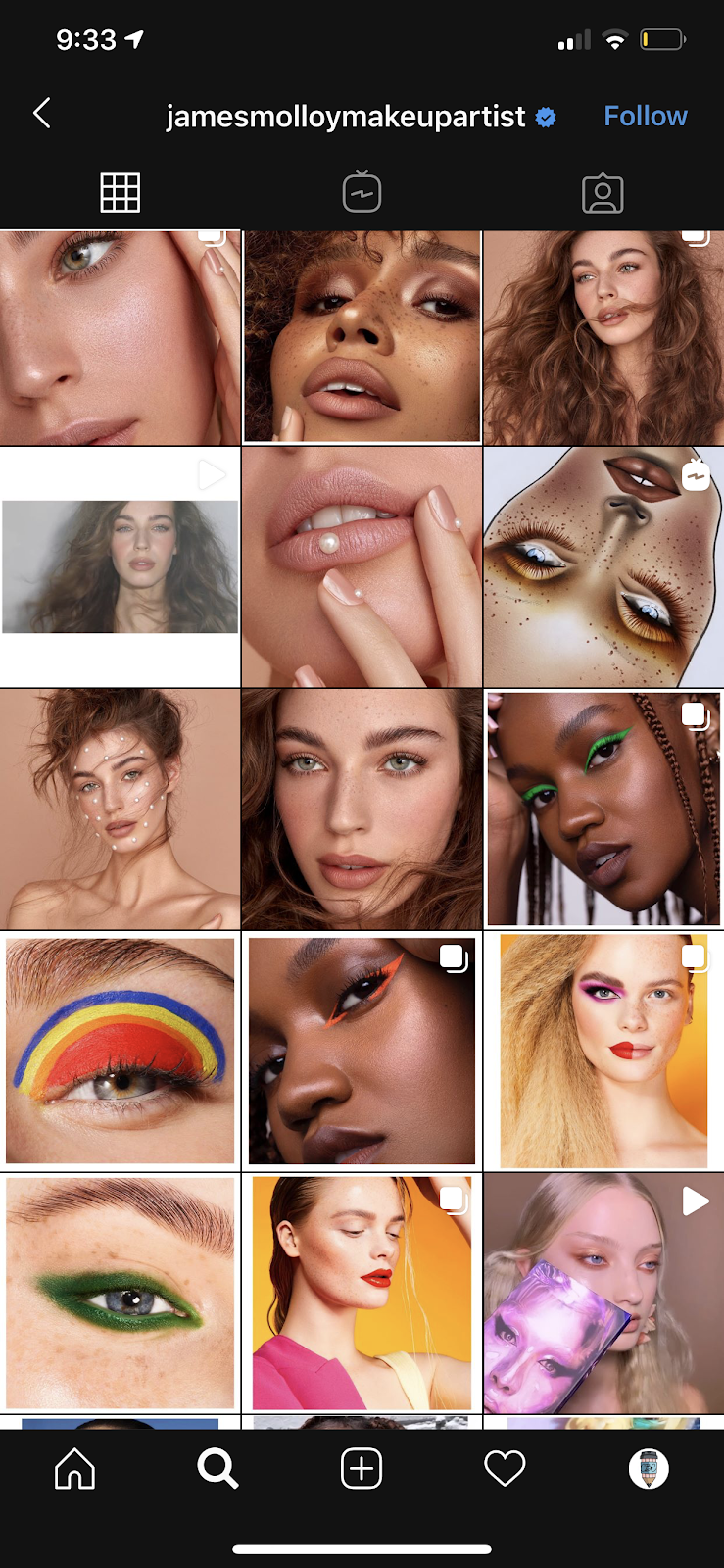 makeup instagram theme 