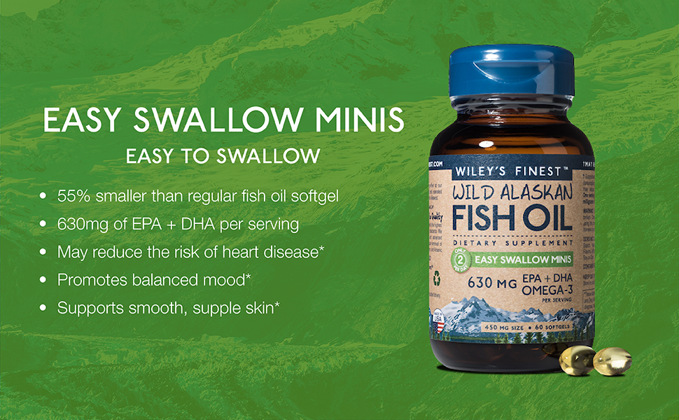 burpless easy swallow mini omega-3 fish oil pills