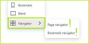 P3 Adaptive image showing Power BI page and bookmark navigator