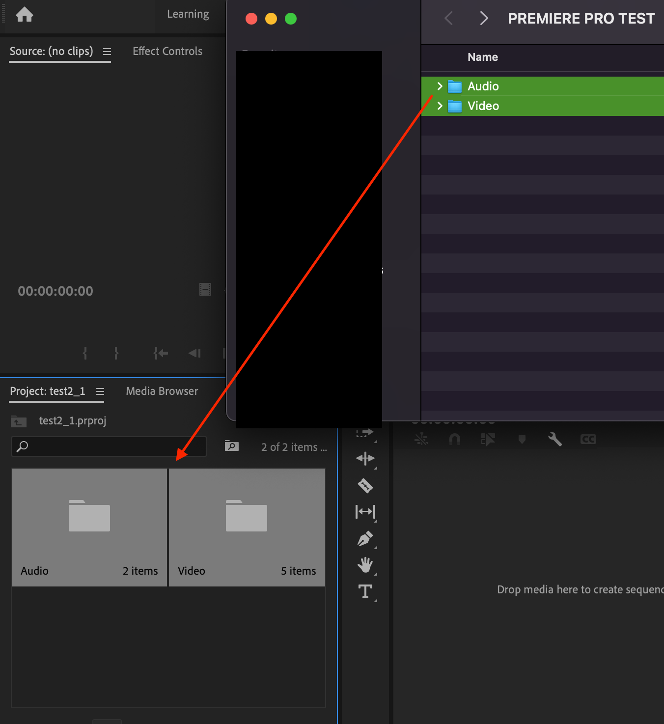 Use bins to organize your files in adobe premiere pro