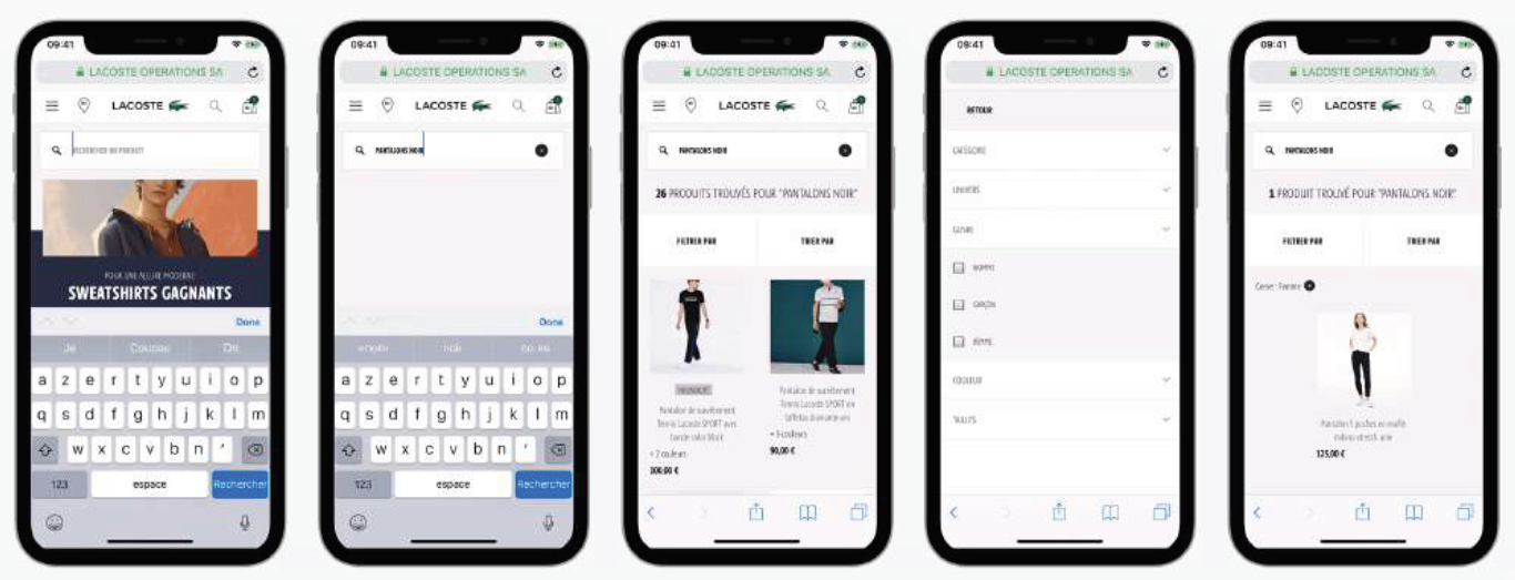 example of search case study from lacoste.