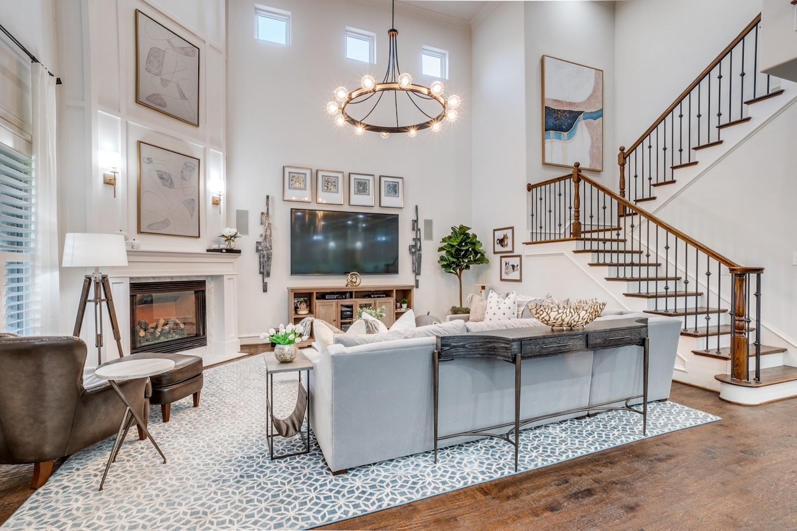 Designs-by-Keti-Dallas-Home-Design-Staging-Renovating-Timeless-Living-room-chandelier-Family-Friendly-Before-And-After
