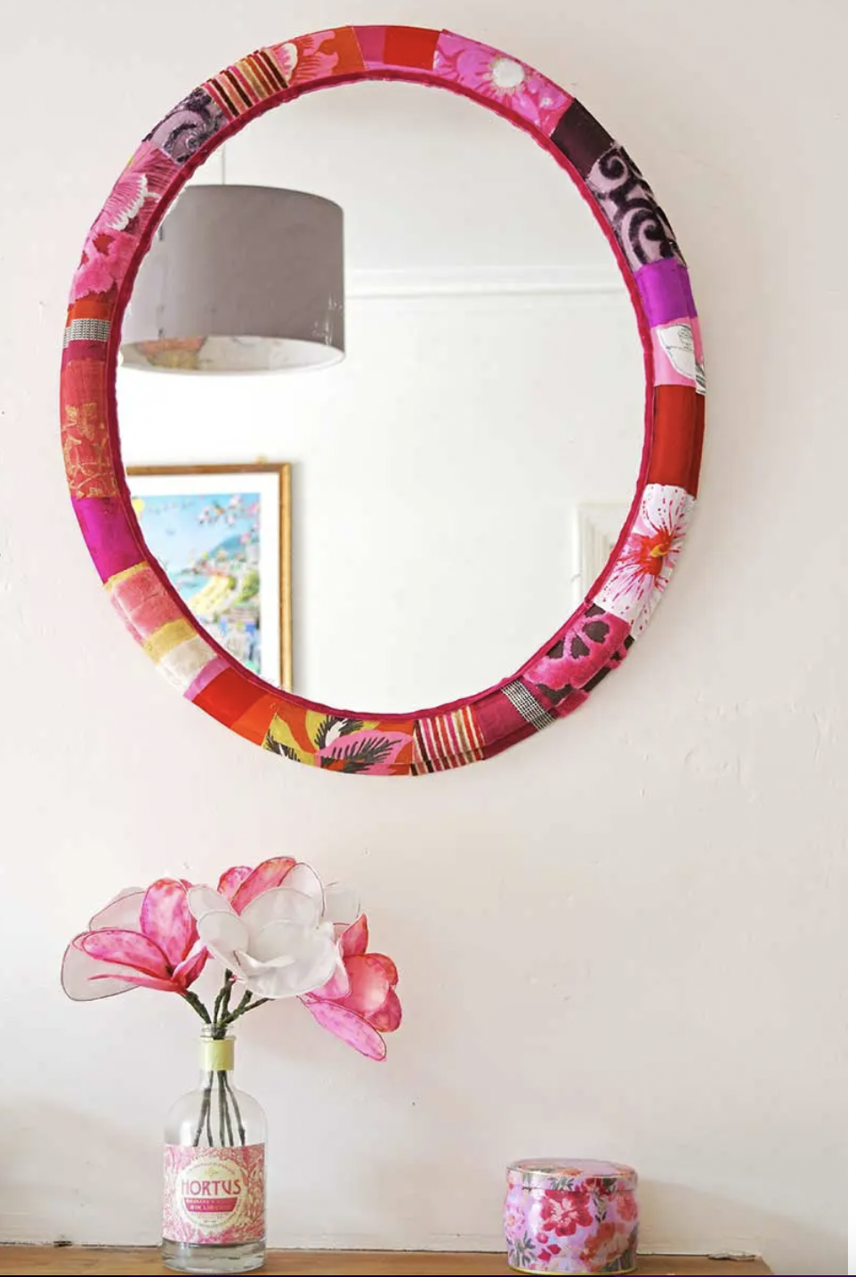 Modpodge And Fabric Mirror