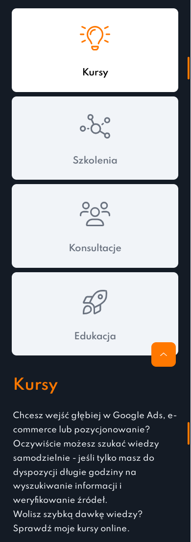 wygląd strony internetowej mobile