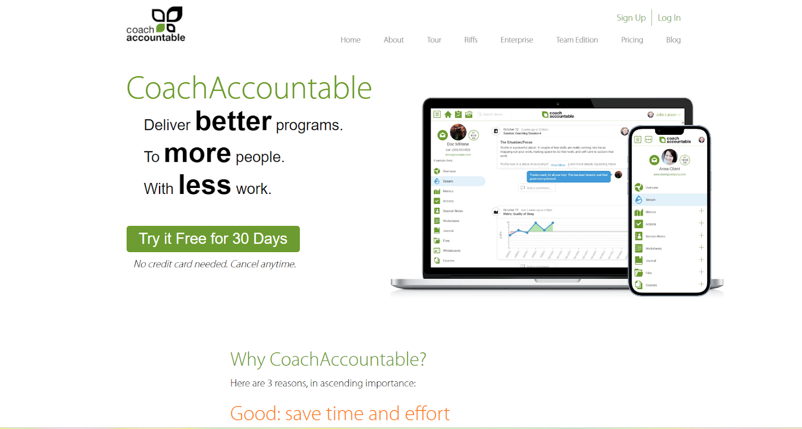 Coach accountable