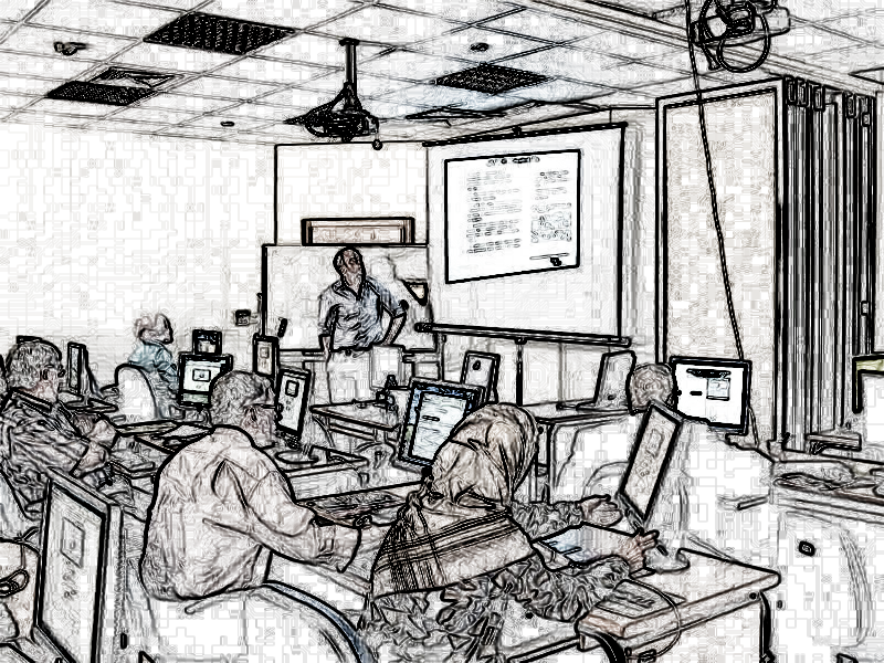 Sketch of IVSL Training in Amman Jordan, Photo Credit: Sarah Polaski, Modified withSketch Maestro