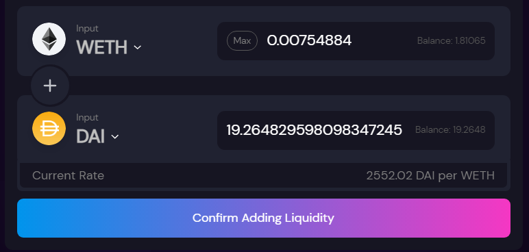 Provide liquidity on Polygon