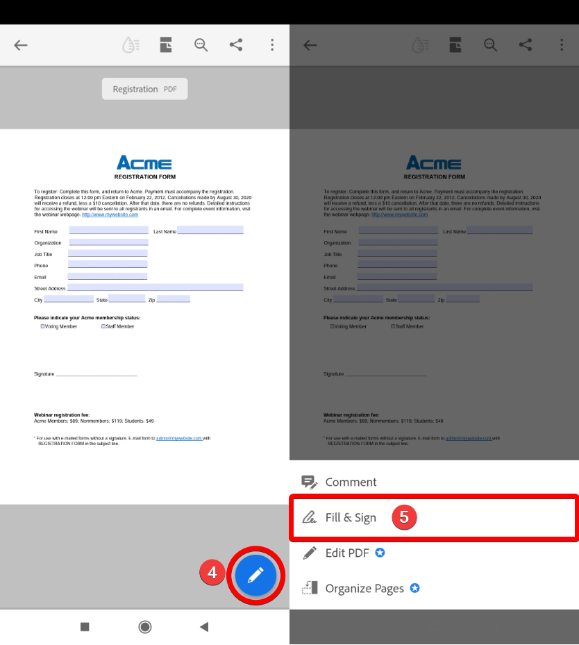 كيفية التوقيع على ملف PDF في الأندرويد
