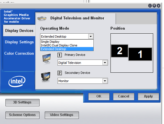 Intel graphic 3600. Intel Graphics Accelerator. Desktop Extender 1d программа. Operating Mode перевода.